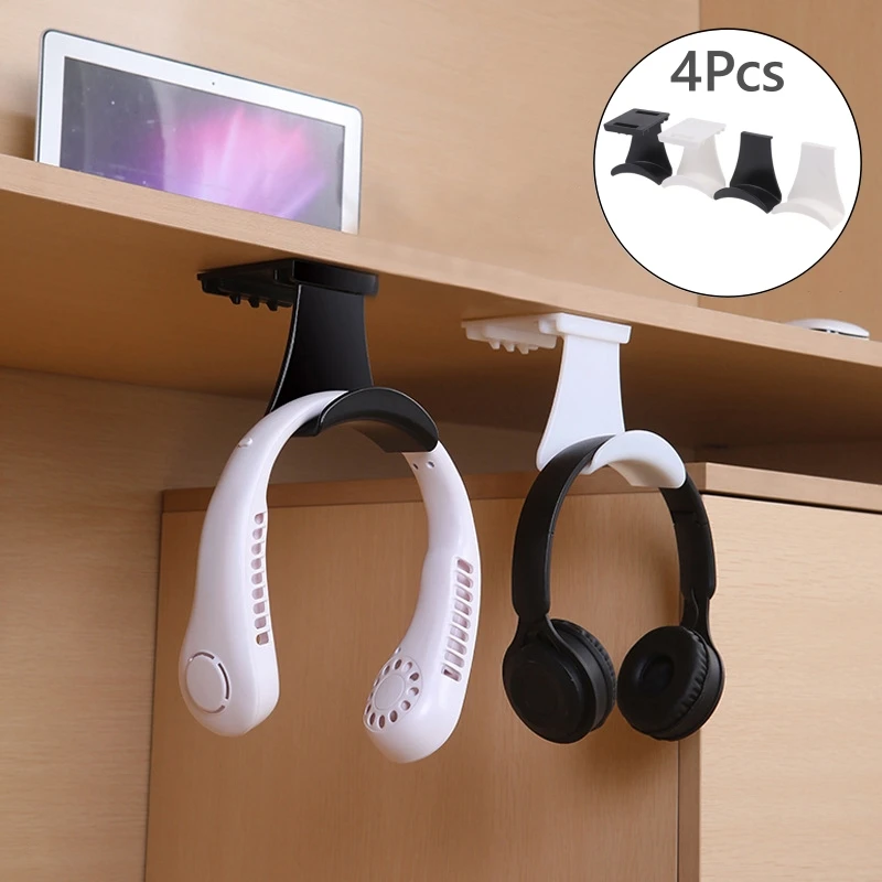 Universal-Kopfhörer ständer Kleber Kunststoff-Wand halterung unter Schreibtisch Headset Rack Halter Unterstützung für Gaming-Kopfhörer halterung