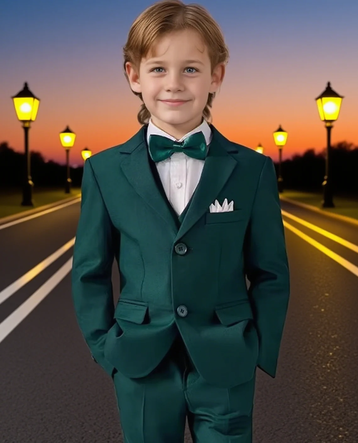 Classic Three-Piece Boys' Suit Set for Kids 3-16 Years Blazer Vest Pants Wedding Birthday Evening Party Boys Clothing