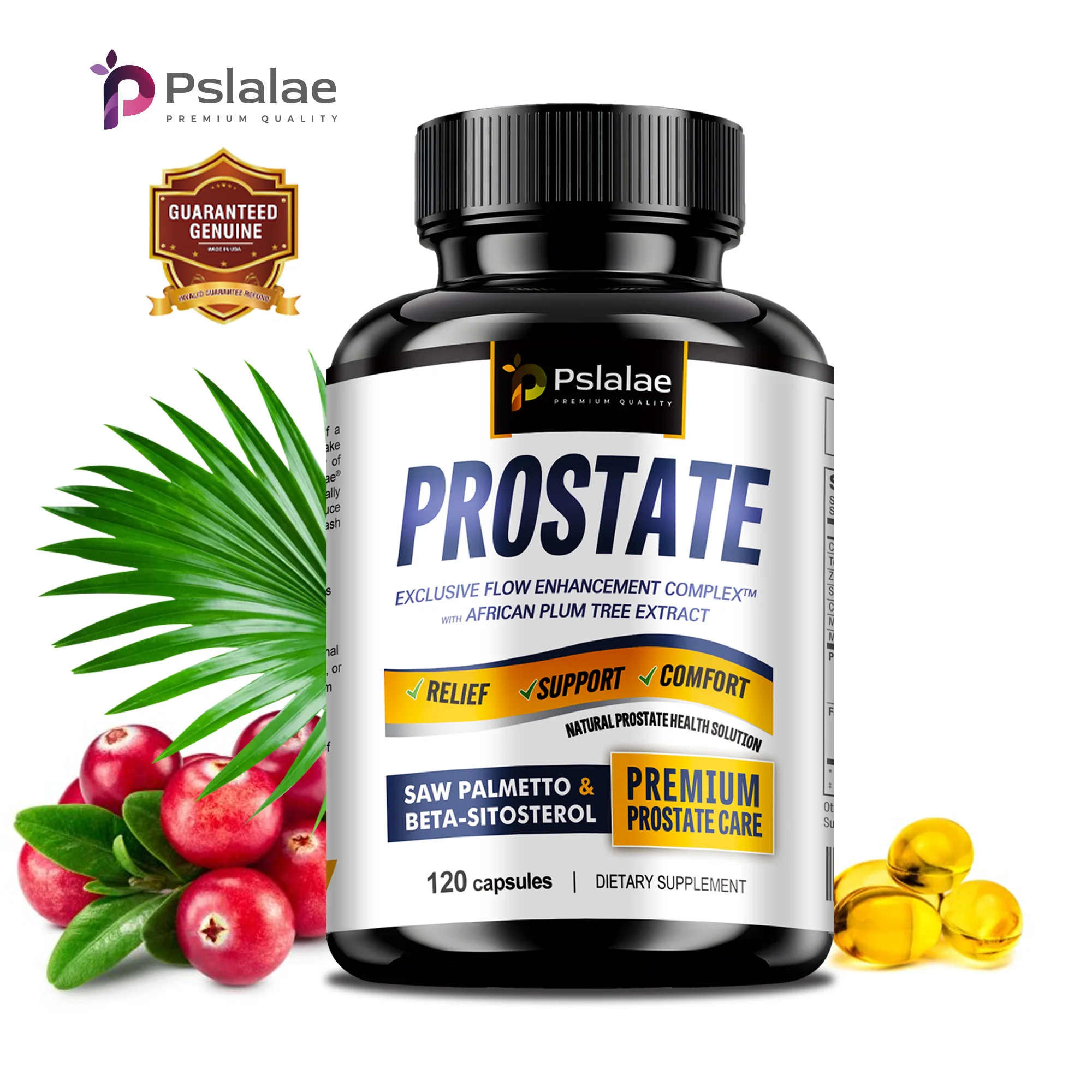 

Prostate - Urinary Tract Health, Relieve Frequent Urination, Hair Growth, Bladder Support Capsules