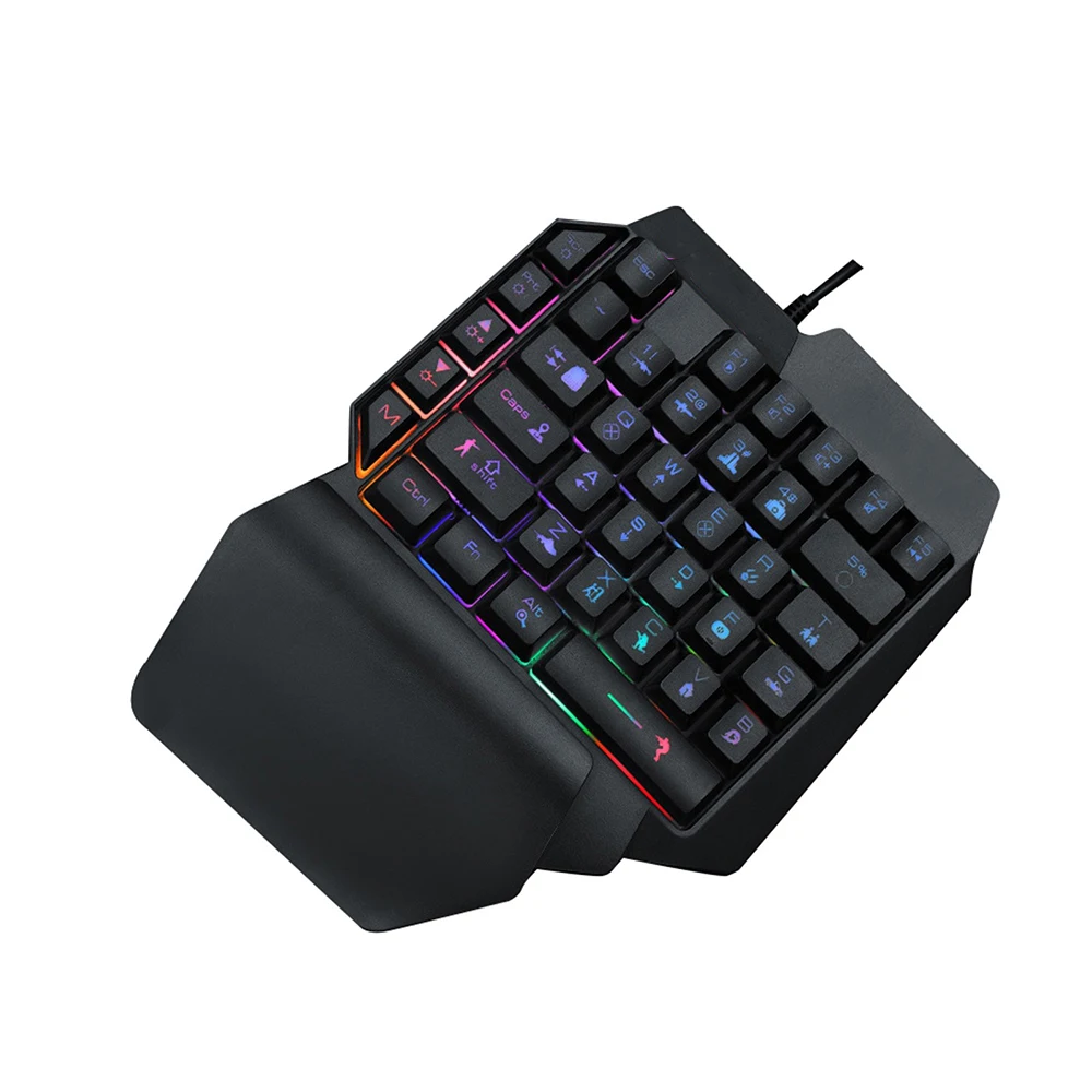 RGB 39key One-handed USB Mechanical Gaming Wired Keyboard Blue Switch 39Keys Gamer for Computer PC Laptop