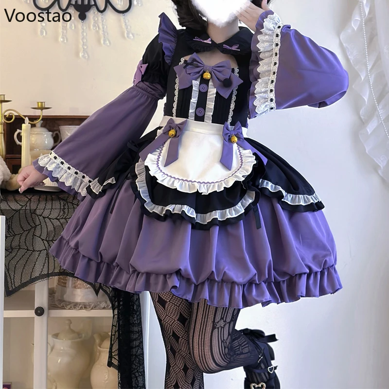 Sweet Lolita Op Dress Japanse Vrouwen Victoriaans Kant Kleine Klokkenboog Eed Meid Prinsessenfeestjurken Meisjes Harajuku Kawaii Jurk