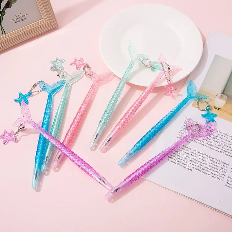 

10 Piece Lytwtw's Stationery Cute Kawaii Lovely Fish Tail Office School Supplies Creative Gel Pen