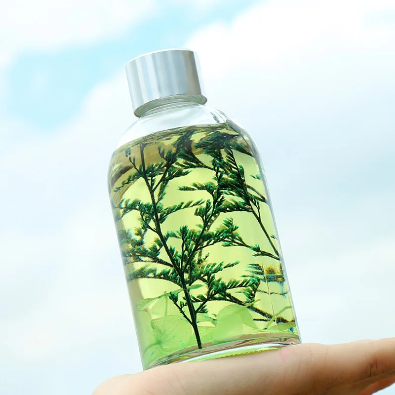 220Ml Cylindrical Bottle Tea Flavor Water No Fire Large Capacity Floating Flower Essential Oil Aromatherapy Fresh Air