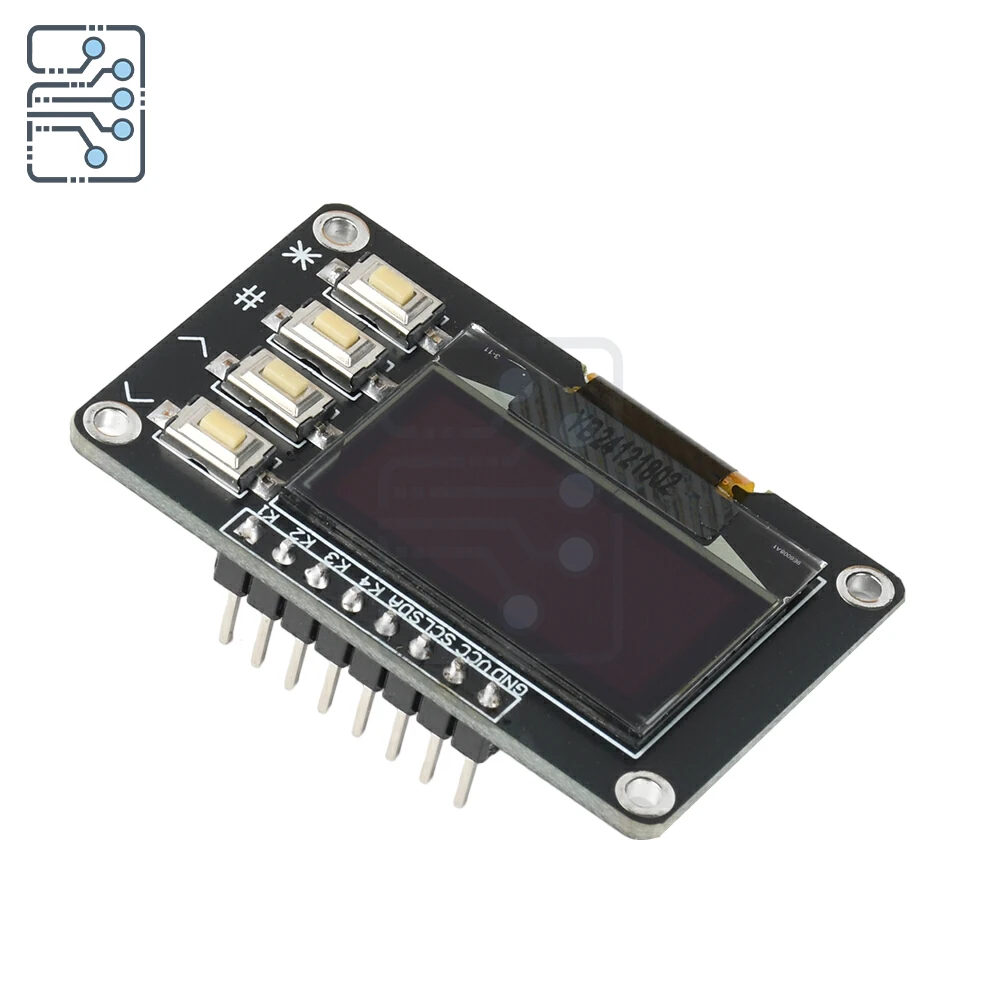 

0.96inch OLED Display IIC White/Blue 12864 with 4 Buttons OLED Display SSD1306 SSD1315 OLED I2C Display for Arduino