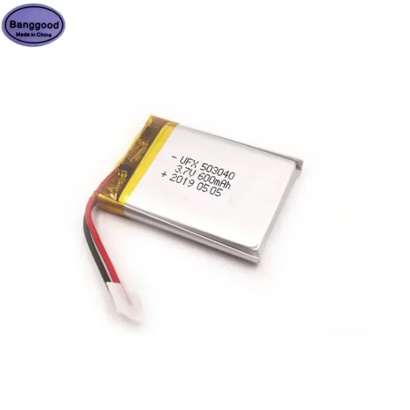 3.7V 600mAh 503040 053040 Lipo Polymer Lithium Rechargeable Li-ion Battery Cells For MP3 MP4 Toys GPS MID Bluetooth Headset