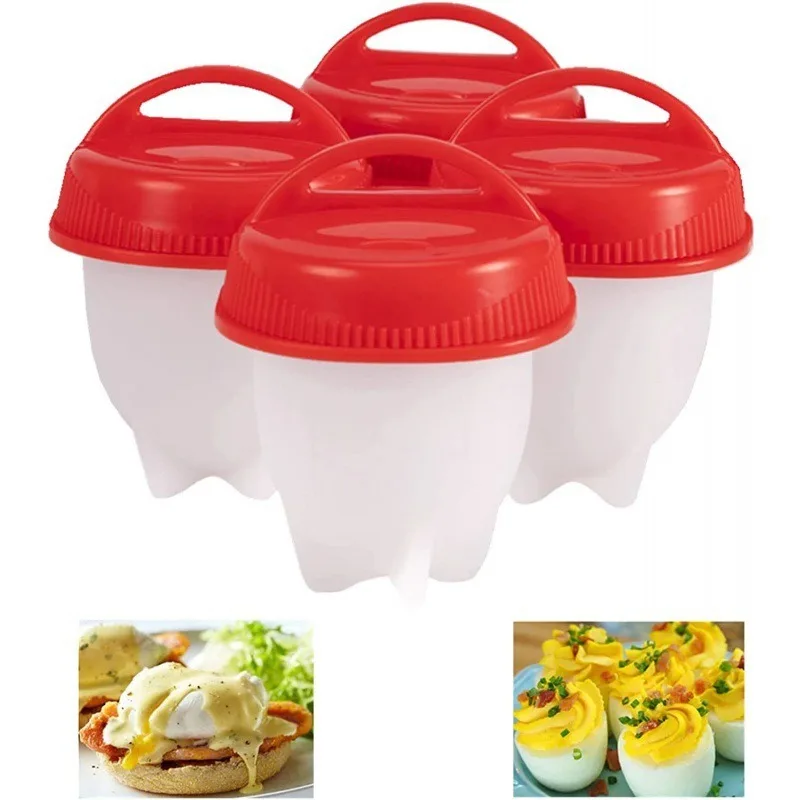 6pcs for Breakfast Kitchen Cooking Tool Silicone Egg Boiler Steamer Non-stick Silicone Egg Cook Cups Fast Egg Poacher