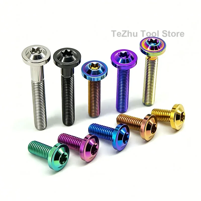 1pcs Flying Saucer Head Screw M8 M10 x 10 15 20 25 30 35 40 45 50 55 60 70mm Titanium Alloy Motorcycle Modification Screw