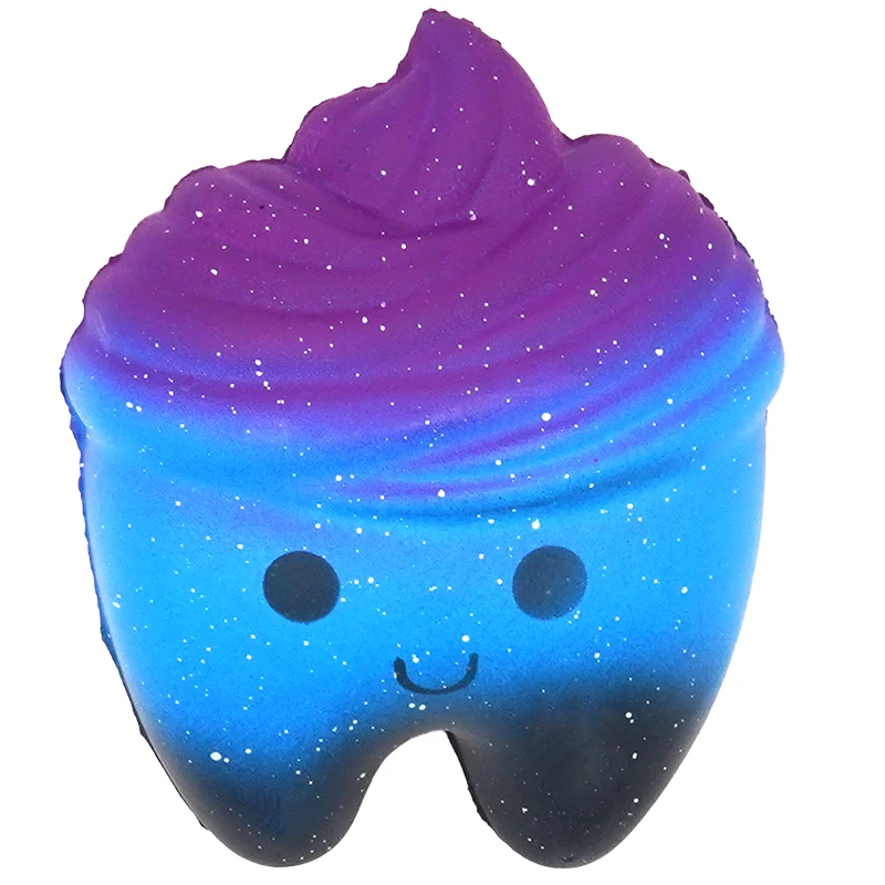 1PC Dental Teeth Shape Hand Spinner - Cute Cartoon Slow Rebound Smile Squeeze Toy for Stress Relief Oral Clinic Dentistry Gift