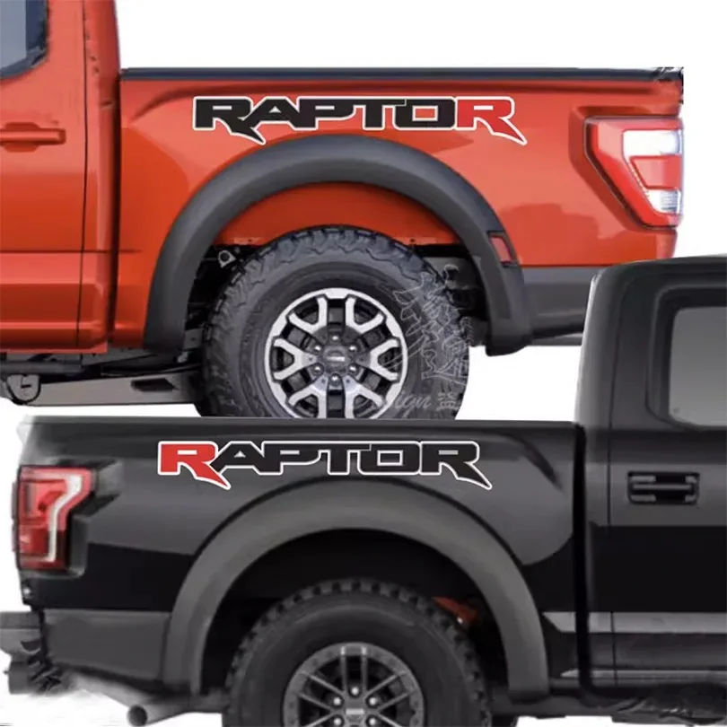 

Pair Reflective Side Bedside Stripe Sticker Body Rear Trunk Stickers Graphics Decal Vinyl Kit for F150 F-150 Raptor