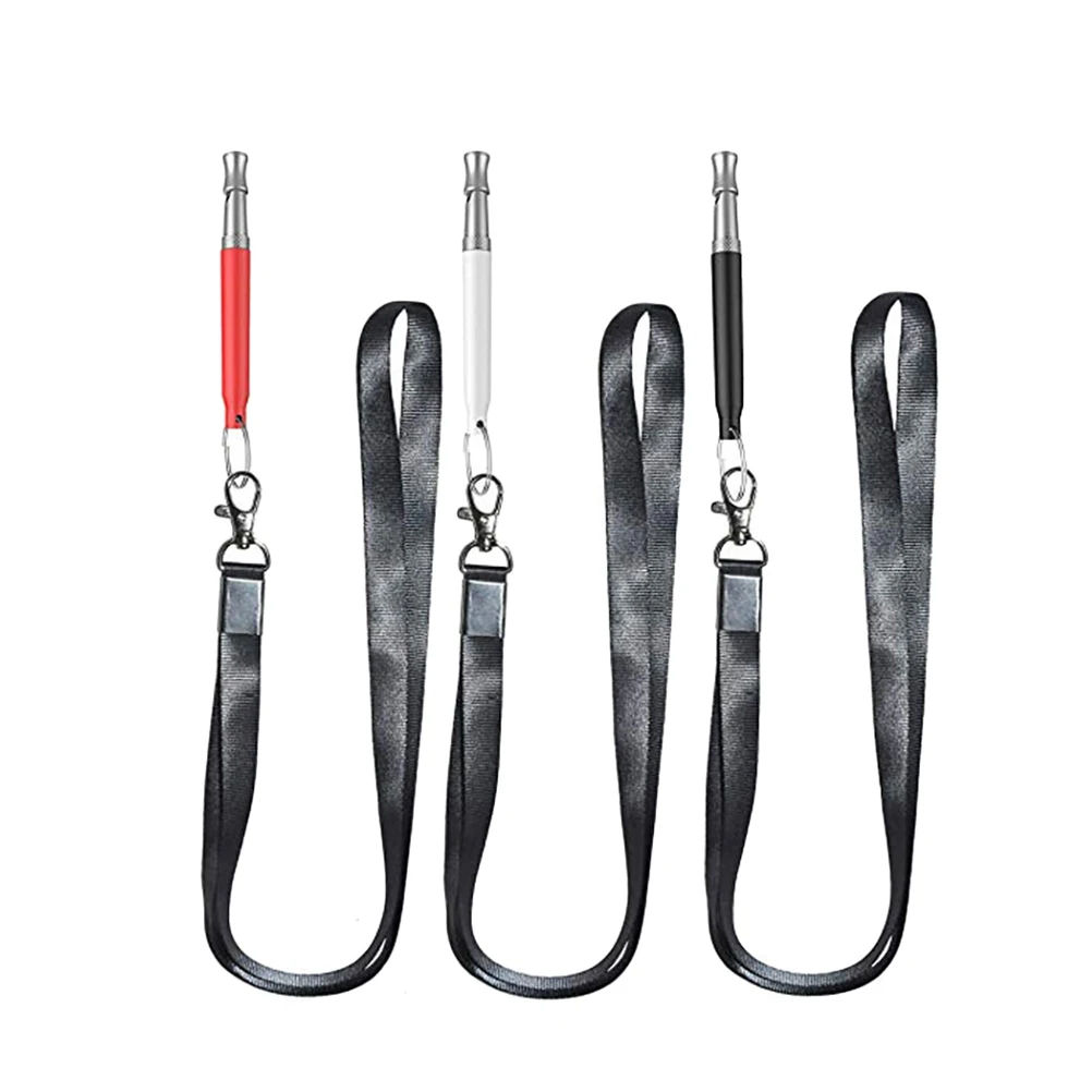 

3pcs Dog Whistle Training Tool Ultrasonic Sound Barking Control With Lanyard Lightweight Portable Pet Whistle For Dogs German