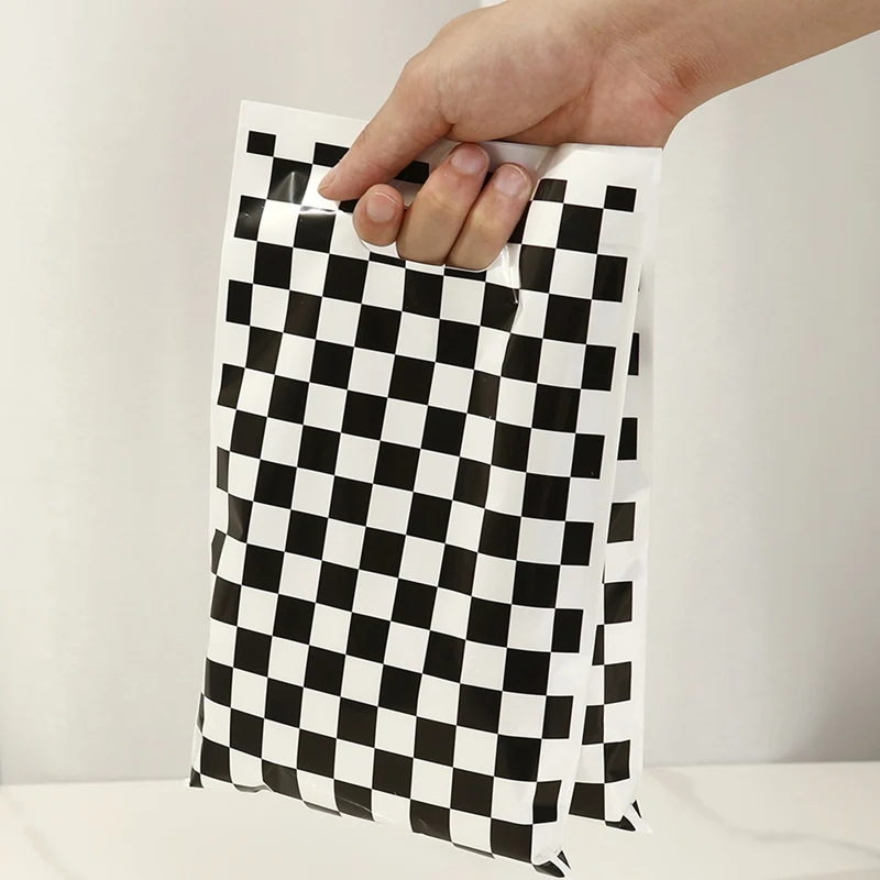 Black And White Checkered Bags Race Car Theme Party Favor Bag Goodie Candy Bags for Race Car Theme Birthday Party Decorations