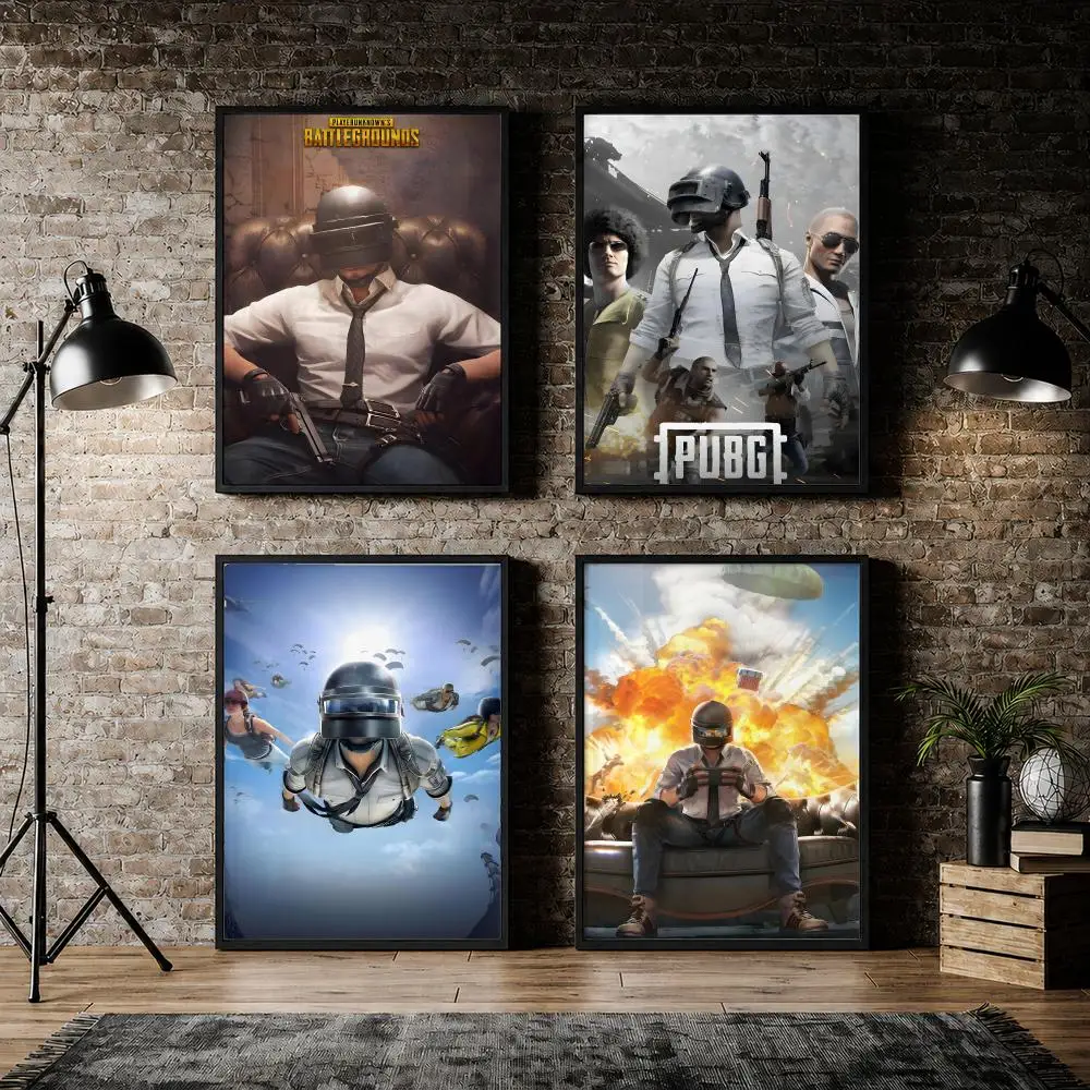 Game PUBG Battlegrounds Poster Pvc HD Peel and Stick Modern poster Home Office Living Room Dining Room Wall Decor