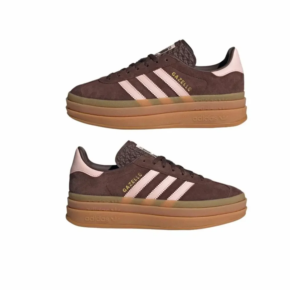 Adidas Originals Gazelle Bold Damen Low Top Comfort Chunky Casual Boardschuhe Walnuss