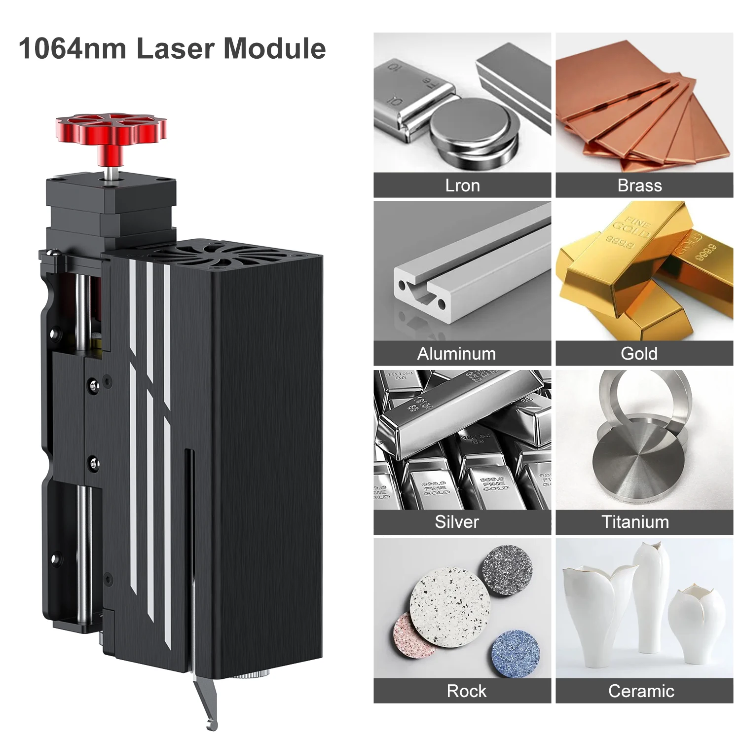 

TwoTrees T20 Laser Module For TS2 Laser Engraver 1064nm Red Laser for Engraving Metal Clear Acrylic Glass Jewelry Ring Bracelet