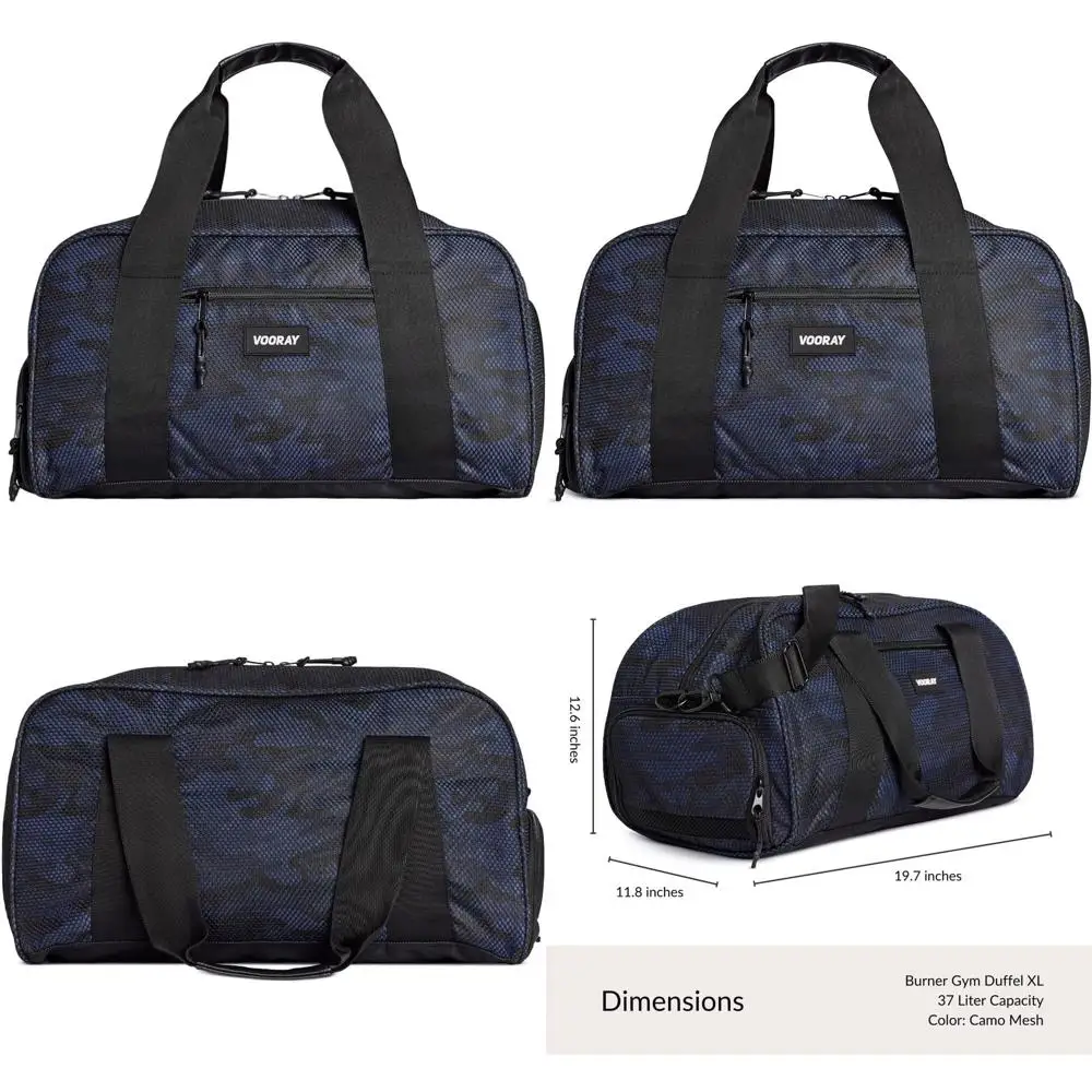 

Dual-Purpose Gym and Travel Bag with Shoe Compartment for Men and Women
