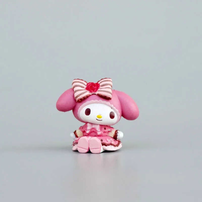 Sanrio 4Cm My Melody Figure Anime Kawaii Melody Kuromi Kt Cat Action Collection A Set of 5 Pvc Materials Gifts For Children