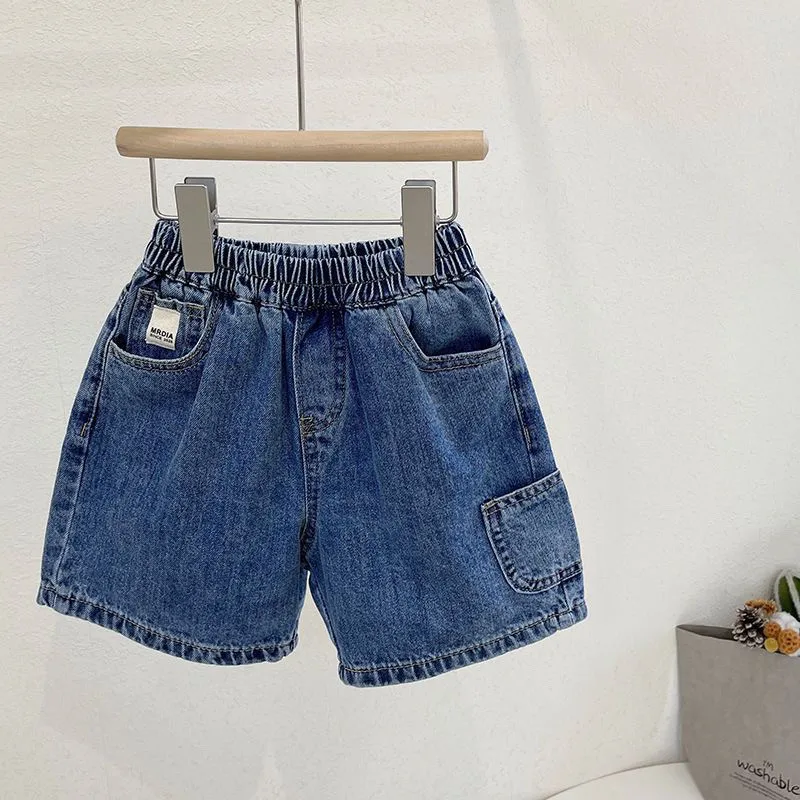 Children's Summer Denim Shorts New Korean Version Fashionable Shorts for Boys and Girls