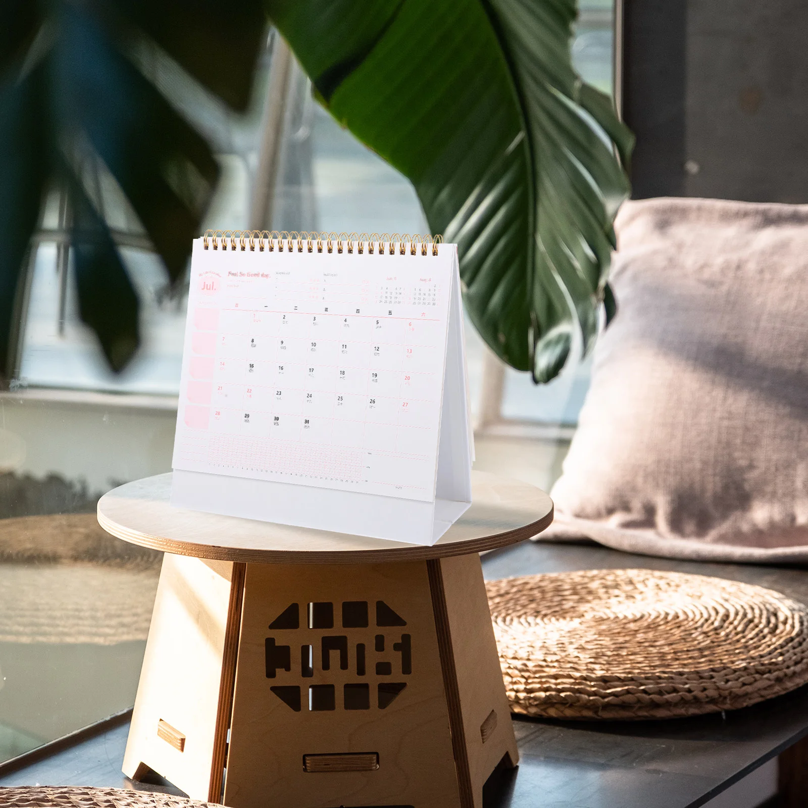 

2024 Dopamine Desktop Paper Calendar Small Standing Flip Desk Calendar Monthly Planner Office Home Furnishing Decor