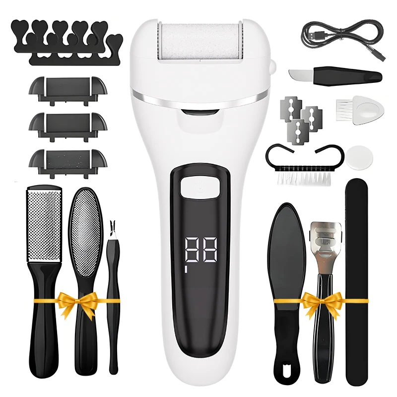 

Electric Portable Foot Scrubber USB Rechargeable Exfoliator with Reusable Roller Head Easy-to-Install Foot Care Tool Accessory