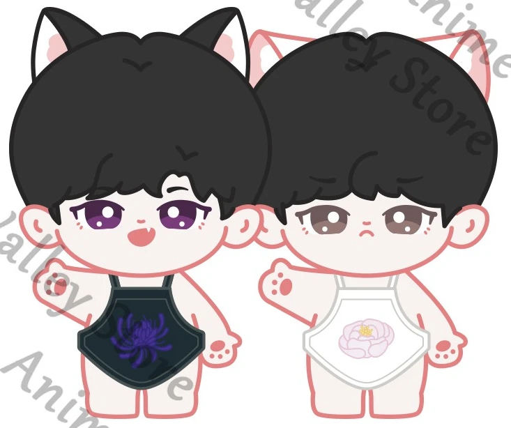 

Official Anime The Husky and His White Cat Shizun Mo Ran Chu Wanning Cosplay Fluffy Cotton Maumet Cartoon Puppet Pendant Xmas