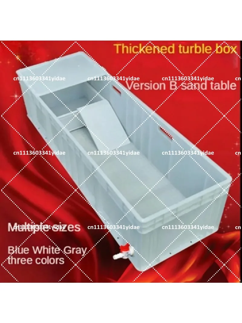 Thickened Turtle Tank with Egg-Laying Sand Table, Plastic Breeding Box for Land and Water, Climbing Pet Basin