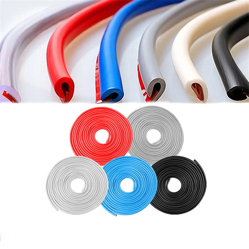 Car U Type Car Door Protection Clear Edge Guards Trim Styling Moulding Strip Rubber Scratch Protector Auto Door Universal