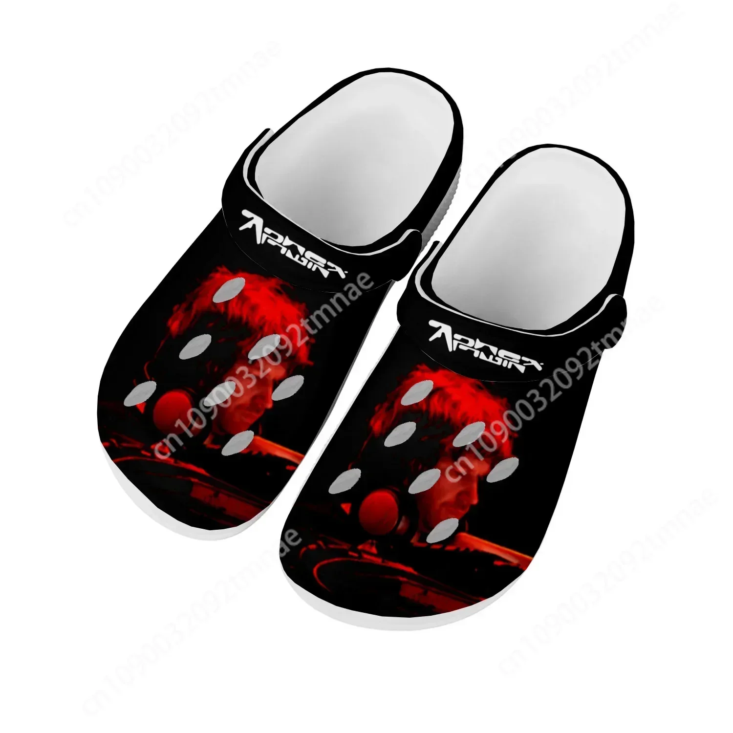 Aphex Twin Electronic Music Mixer Home Clogs Custom Water Shoes Mens Womens Teenager Shoes Clog Breathable Beach Hole Slippers