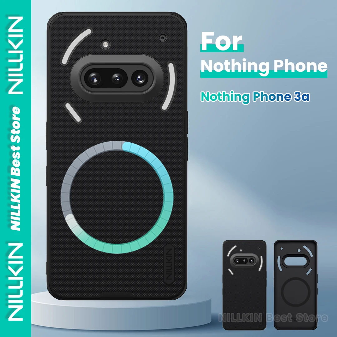 

Nillkin For Nothing Phone 3a Матовый щит Pro Магнитный чехол для телефона ТПУ + ПК Четыре угла Подушка безопасности с защитой от падения Текстура ударопрочный