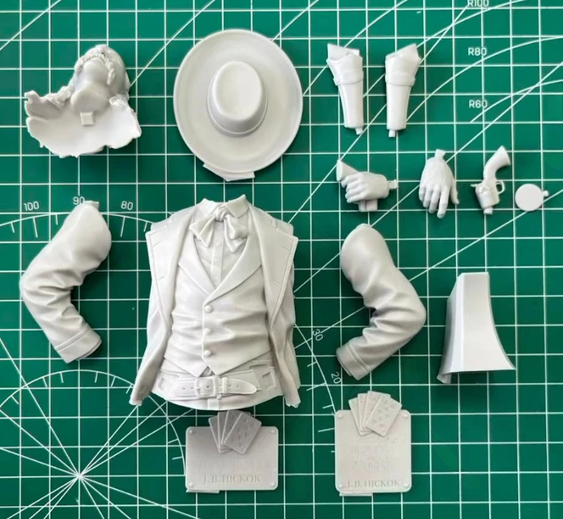 1/10 Schaal Gegoten Hars Buste Model Kit Wild West Cowboy Man Standbeeld Ongemonteerd en Ongeverfd
