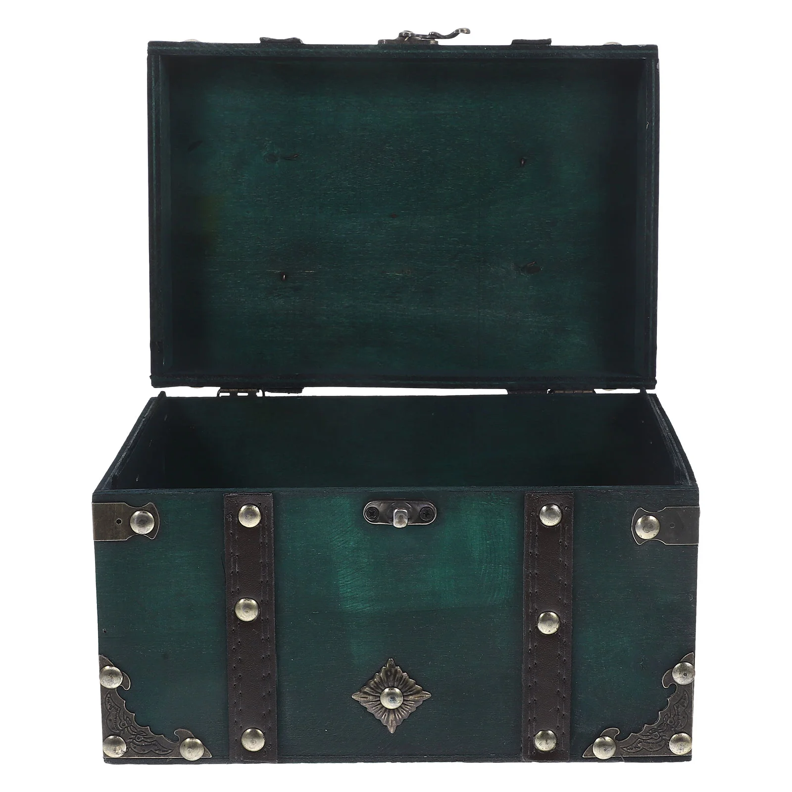 Vintage Storage Box Jewelry Case Pirate Treasure Chest Container Boxes European Style Wood Candy Wooden