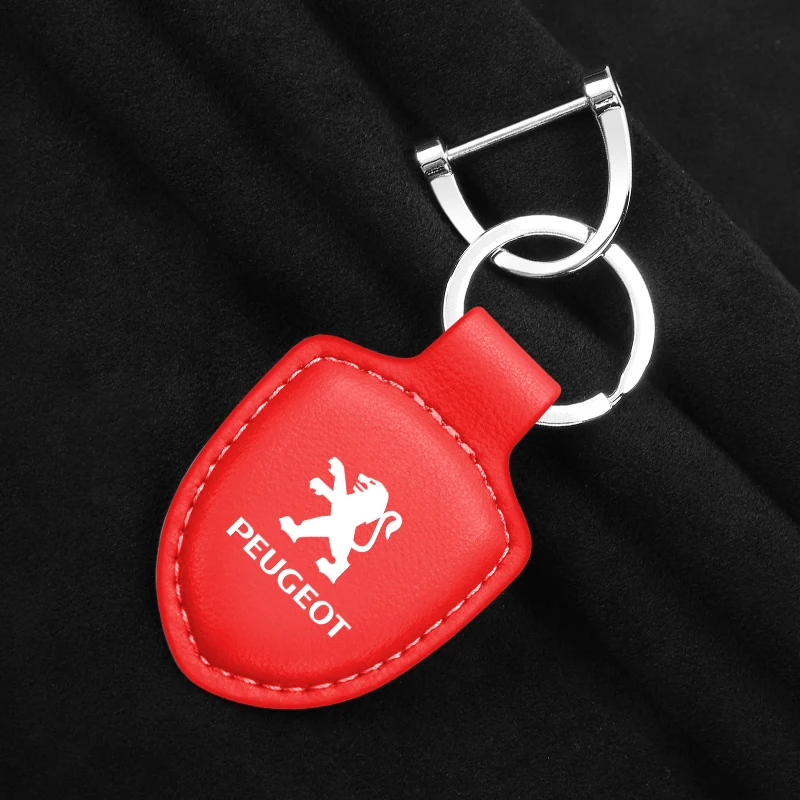 الجلود شعار السيارة حلقة رئيسية درع المفاتيح الرجال النساء هدية لبيجو 2008 3008 307 308 206 207 208 407 508 5008 106 107 205 4008 #4
