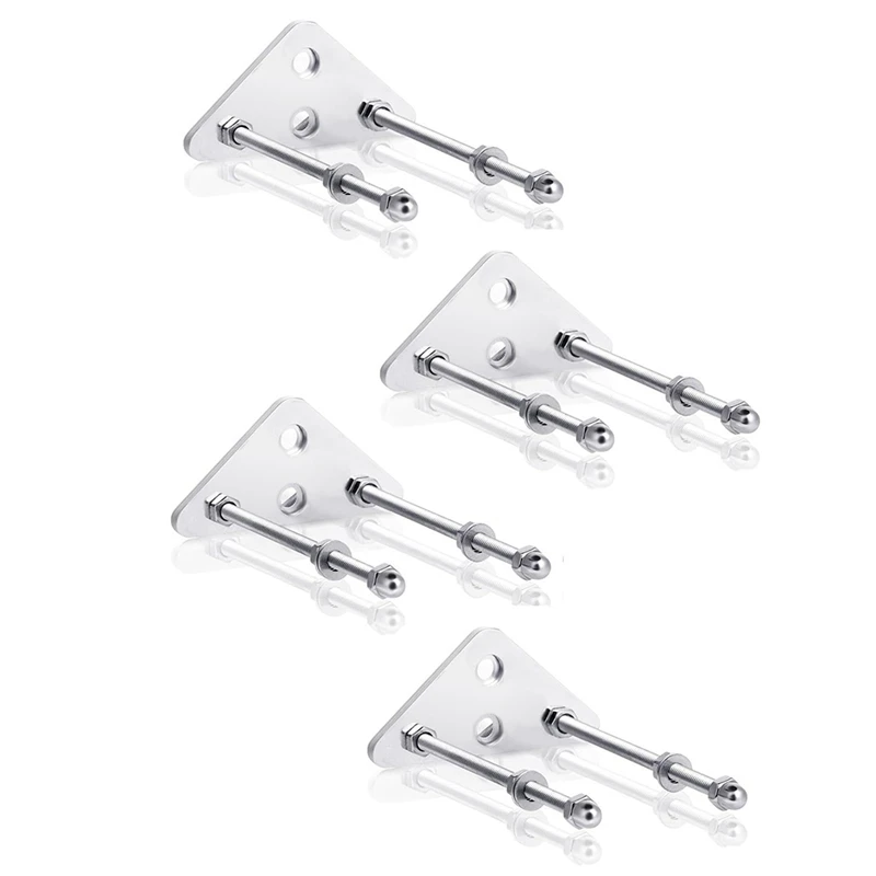 4Pcs Skateboard Wall Mount, Metal Skateboard Hanger With Screw Holes For Skateboard Deck Display Storage