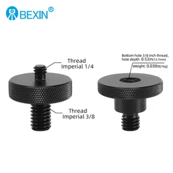 BEXIN 1/4 to 3/8 Conversion Screw Camera Tripod Head Monopod Conversion Screw Adapter Aluminum Alloy Mounting Screws Accessories