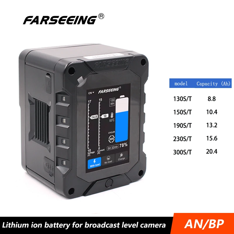 FARSEEING V-Mount Battery High-Capacity For Broadcast Level Camera  LED Video Light BP-130S/150S/190S/230S/300S