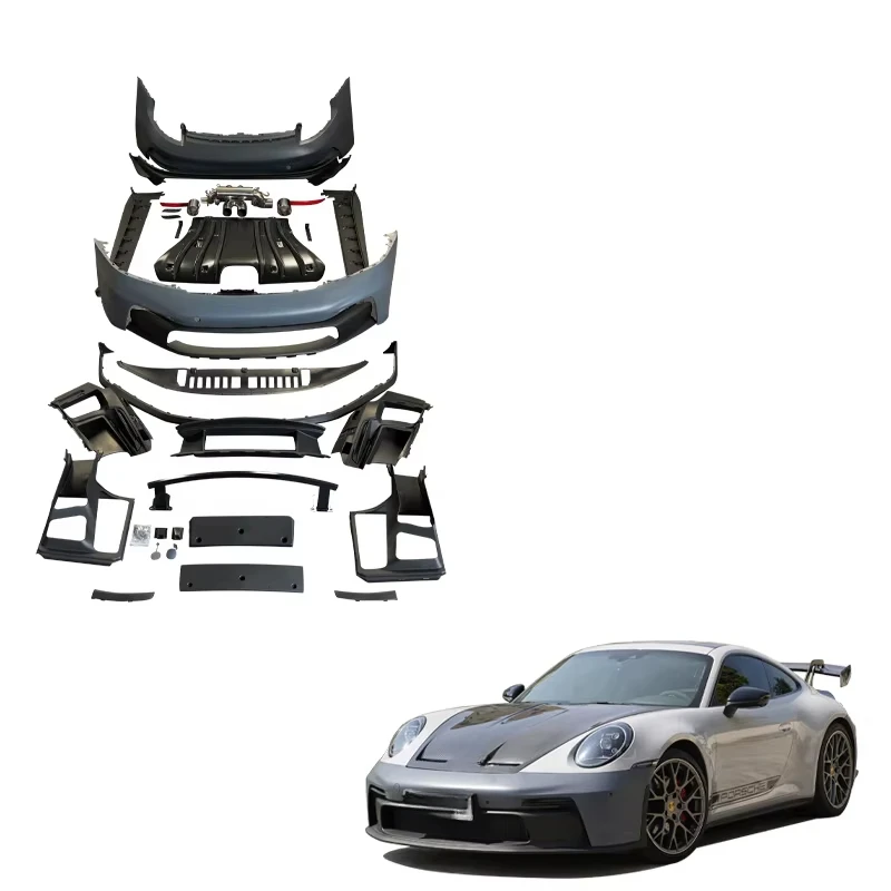 Car Exterior Body Part Bumper Kits 911 992 Carrera Upgrade GT3 PP Plastic Bodykit for Porsche 911 992 Body Kits