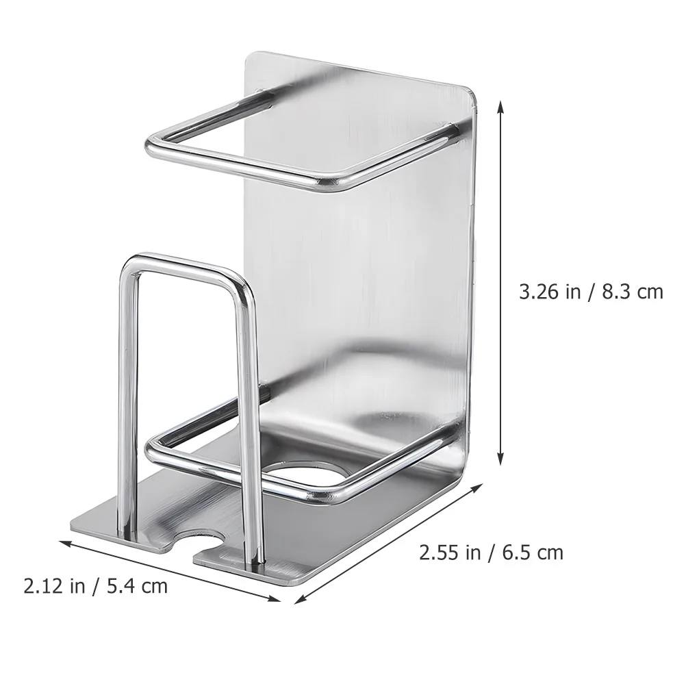 حامل فرشاة الأسنان يُعلق على الحائط بدون أظافر للحمام بلاط السيراميك الزجاجي من الفولاذ المقاوم للصدأ رف فرشاة الأسنان كوب منظم #1