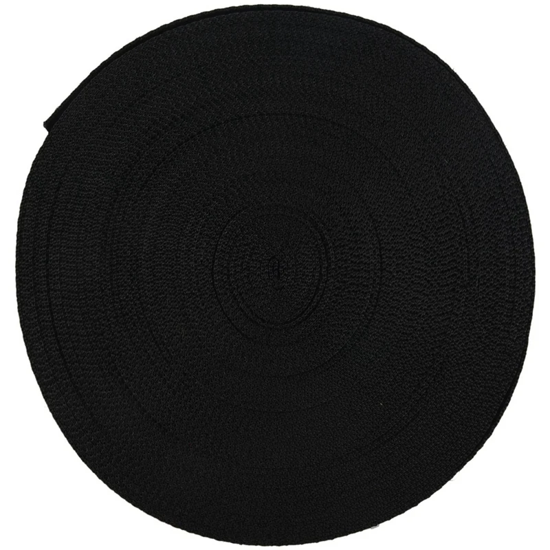 4Pcs 25Mmx20m Roll Nylon Tape Strap For Webbing Bag Strapping Belt Making DIY Craft - Black