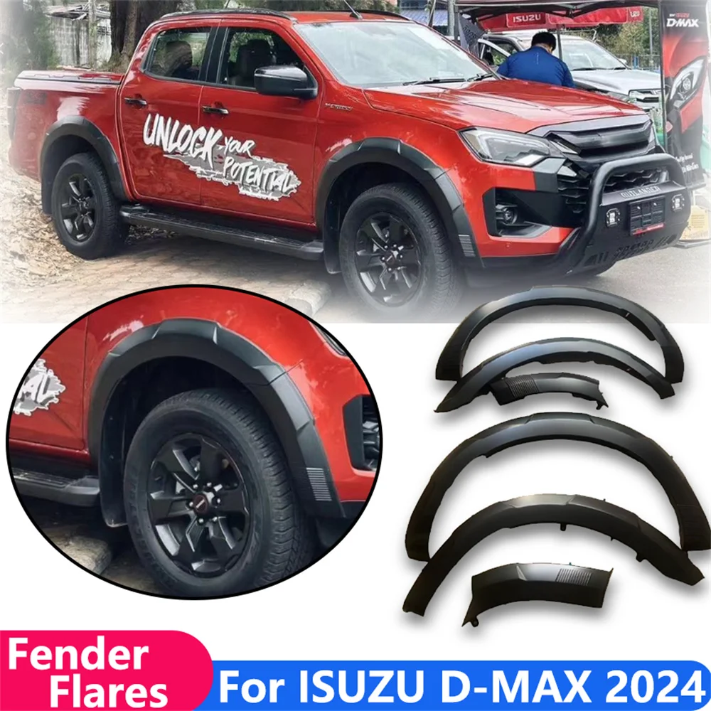 Fender Flares For Isuzu Dmax 2024-2025 Wheel Eyebrow mudflap Trim Guard Protector Car Parts Exterior Accessories dmax Exterior