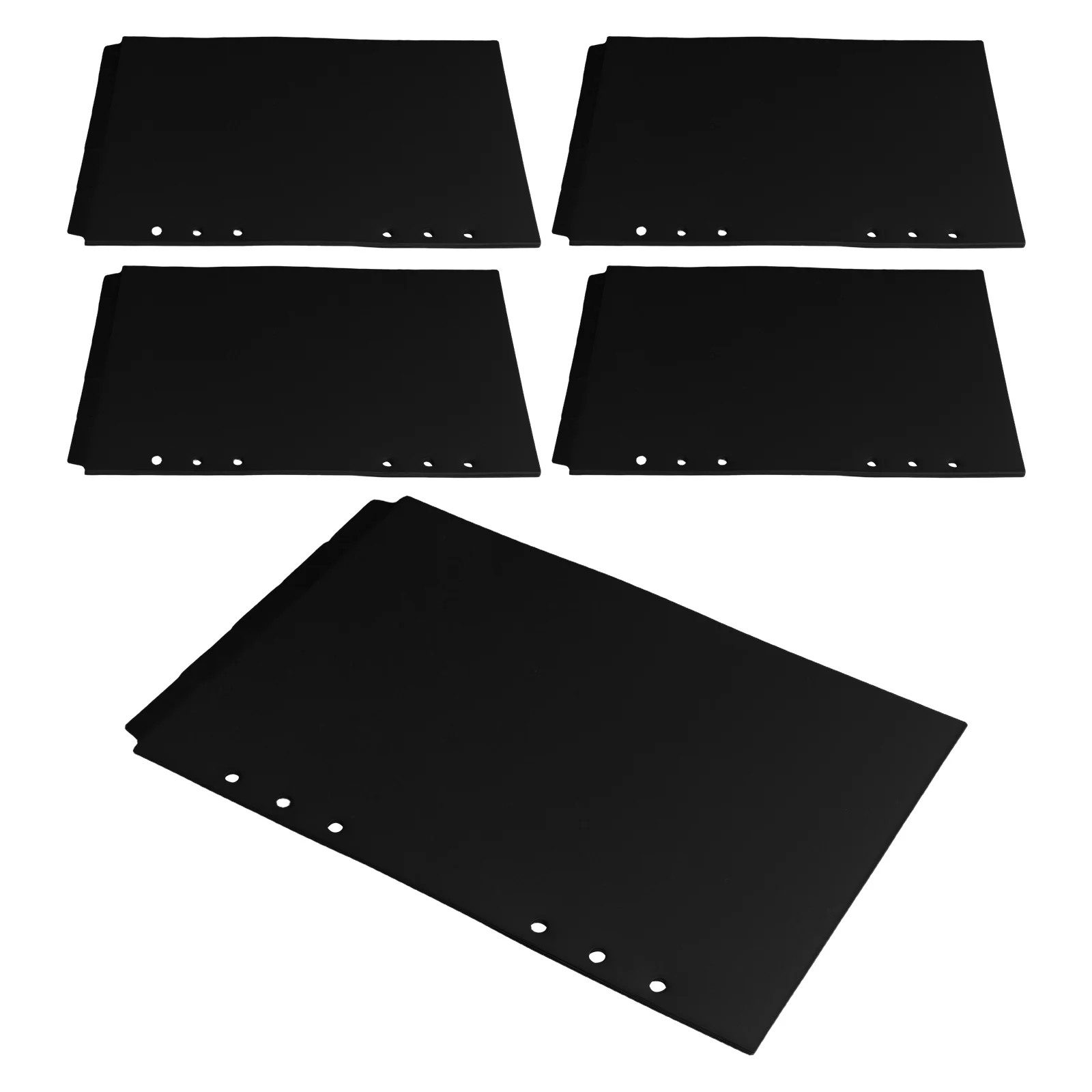 25 قطعة فواصل مجلدات A5 6 صفحات مع علامات تبويب عمودية لإدارة المستندات الفعالة فواصل الموثق البيضاء