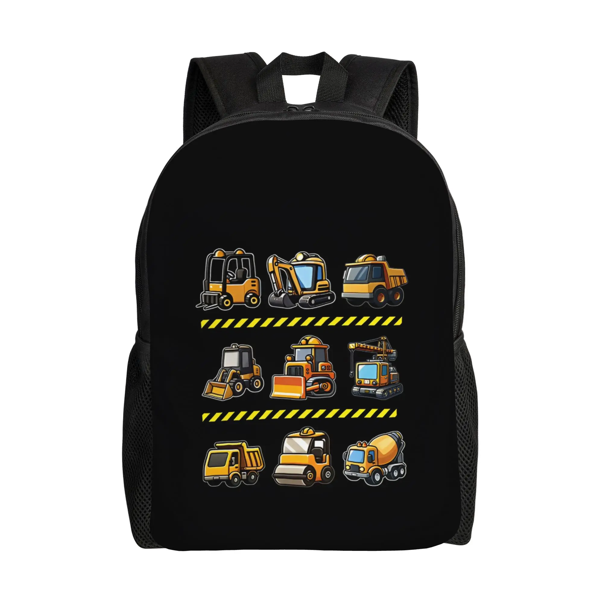 

Cute Construction vehicle Backpack Daily Retro Grunge mochila Large Capacity Schoolbag For Teen Boys
