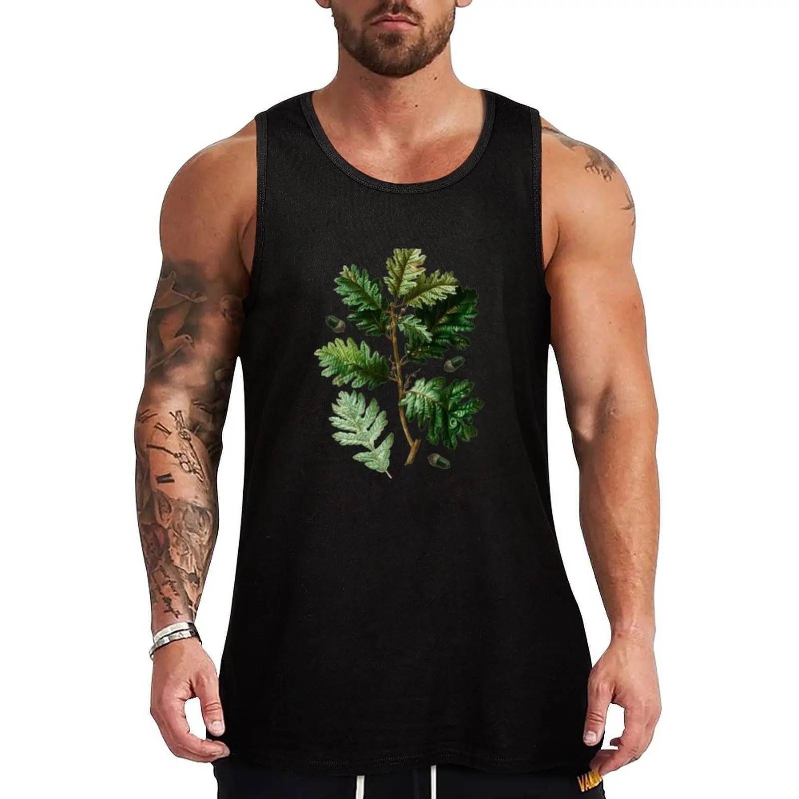 

Oak Leaves and Acorns Tank Top Basic Cotton Tank Top Non-Shrink Casual Sleeveless