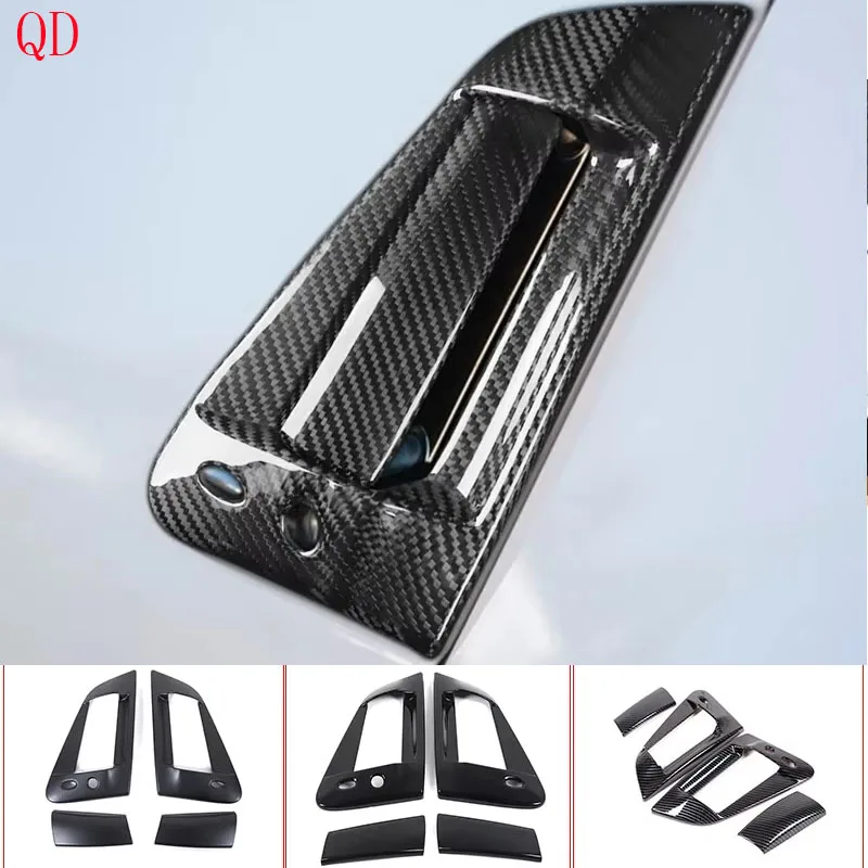 

ABS Black For Nissan 370Z Z34 2009-2020 Car styling car door exterior handle frame cover sticker car exterior accessories 4Pcs