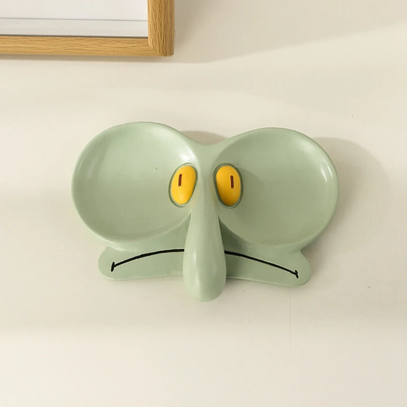 Cute Eyeglasses Holder Stand For Desk,Audit, Squidward Edition Funny Sunglasses Holder Stand Desktop Ornament