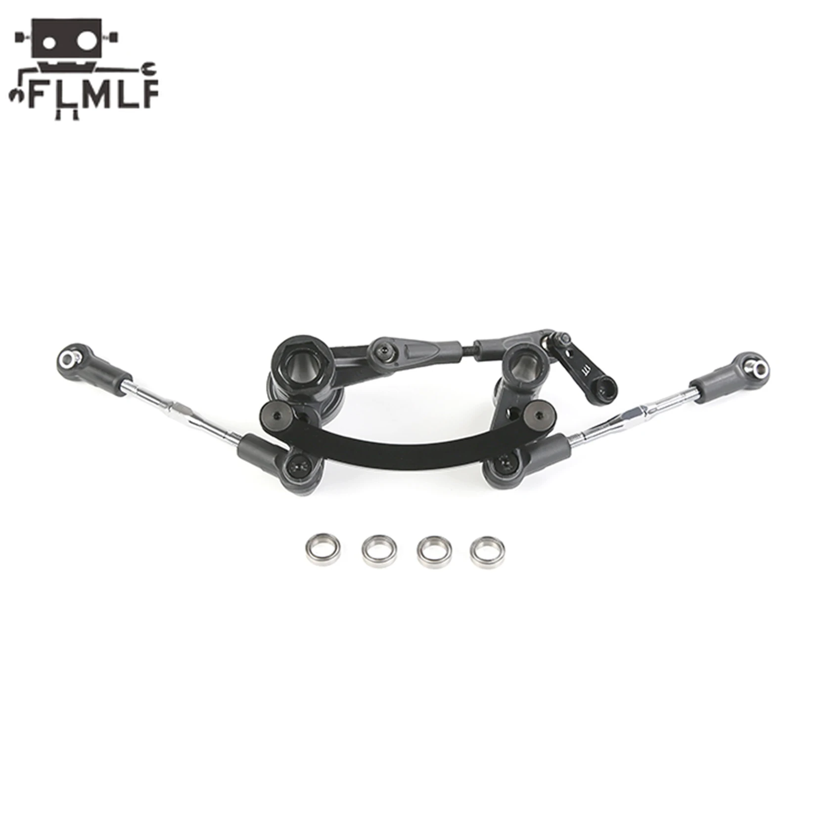 Rc Car Tie Rod Steering Assembly with Metal Rocker Arm for 1/5 Losi 5ive-t Rofun Rovan LT King Motor X2 Truck Parts