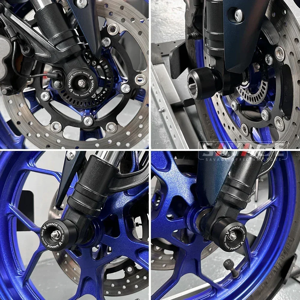 Rear Front Axle Sliders For YAMAHA MT03 MT25 YZF R3 R25 2015-2024 Motorcycle Wheel Axle Fork Crash Protector Guards Pad MT-03