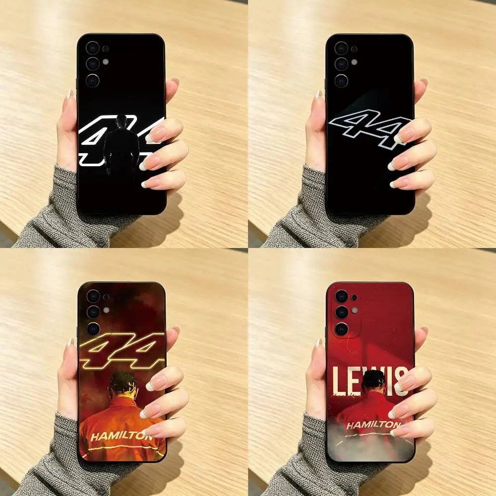 

Sports 44 L-Lewis H-Hamilton-S Phone Case Black Silicone Soft For Samsung S25,S24,S21,S22,S23,S30,Ultra,S20,Plus,Fe,Lite