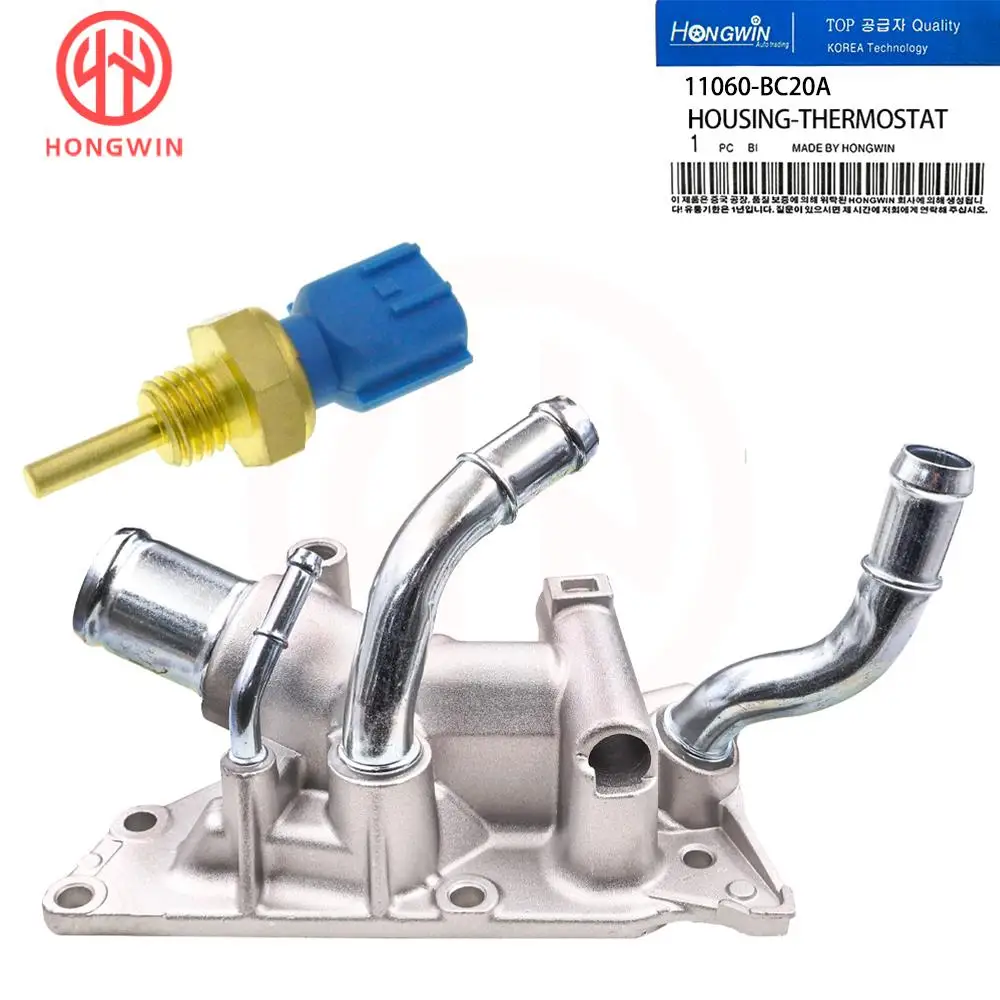 

Engine Coolant Thermostat Housing & Sensor 11060-BC20A for Nissan AD Latio Micra Note NV200 QASHQAI Tiida Versa Sedan 11060BC20A