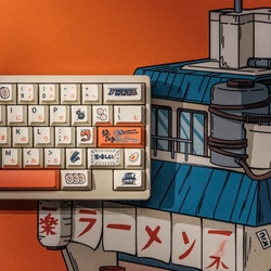 ECHOME rad men Ichiraku Theme Keycap Set PBT Dye-sublimation Anime Keyboard Cap Cherry Profile Key Cap per tastiera meccanica