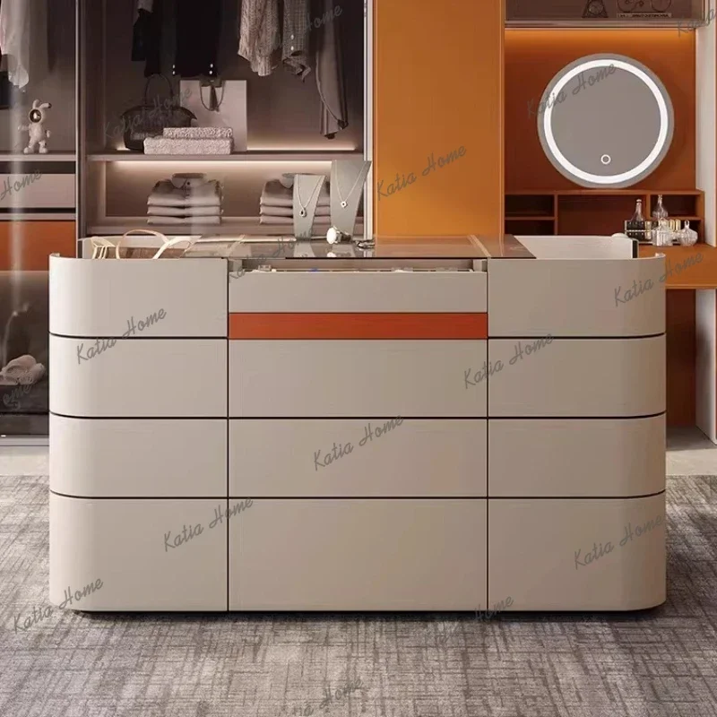 LD Italian Design Jewelry Cabinet Exquisite Light Luxury Jewelry Cabinet Cloakroom Living Room Furniture
