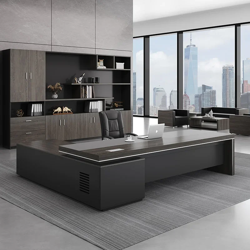 

Minimalist Modern Office Desk Designer European High Quality In Stock Computer Desks L Shaped Storage Escritorio Desk Furniture